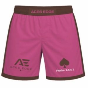 Aces Edge Fight & Training Shorts — Pink & Brown