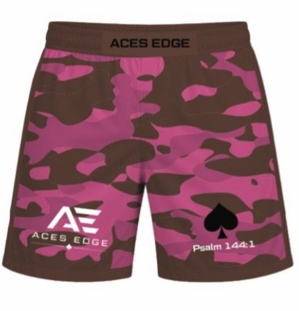 Aces Edge Fight & Training Shorts — Pink Camo