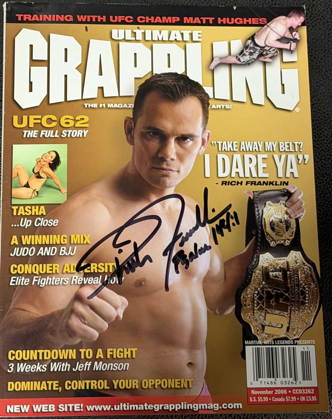 Signed Ultimate Grappling Magazine — November 2006 (Championship Belt Cover)